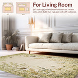 Ultra Soft Area Rug, Non Slip, Stain Resistant, Washable Area Rugs for Living Room, Bedroom, Nature-Inspired Modern Aesthetic Harmony(Beige)
