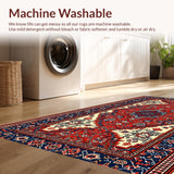 Ultra Soft Area Rug, Non Slip, Stain Resistant, Washable Area Rugs for Living Room, Bedroom, Vibrant Animal Print Living Room Carpet(Red)