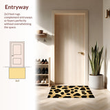 Ultra Soft Area Rug, Non Slip, Stain Resistant, Washable Area Rugs for Living Room, Bedroom, Vibrant Cheetah Skin Design(Beige)