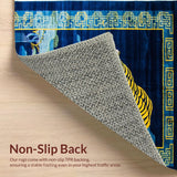 Ultra Soft Area Rug, Non Slip, Stain Resistant, Washable Area Rugs for Living Room, Bedroom, Cultural Woolen Entryway Doormat for Artistic Homes(Blue)