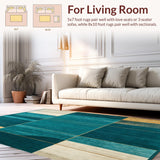 Modern Abstract Area Plush Design(Blue)