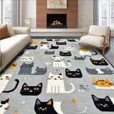 Ultra Soft Area Rug, Non Slip, Stain Resistant, Washable Area Rugs for Living Room, Bedroom, Vivid Unique Animal Art Design(Gray)