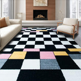 Contemporary Geometric Black and White(Black)