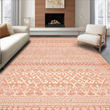 Ultra Soft Area Rug, Non Slip, Stain Resistant, Washable Area Rugs for Living Room, Bedroom, Elegant Desert Inspired Arrangement(Orange)