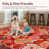 Contemporary Colorful Medallion Design(Red)