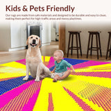 Ultra Soft Area Rug, Non Slip, Stain Resistant, Washable Area Rugs for Living Room, Bedroom, Sophisticated Abstract Blended Hues(Yellow)