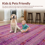 Ultra Soft Area Rug, Non Slip, Stain Resistant, Washable Area Rugs for Living Room, Bedroom, Aesthetic Bow Shaped Carpet Coquette Room Decor Uno Reverse Rug(Purple)