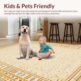 Sophisticated Beige Tiled Motif(Beige)