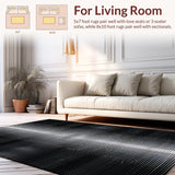 Ultra Soft Area Rug, Non Slip, Stain Resistant, Washable Area Rugs for Living Room, Bedroom, Cozy Rustic Animal Print Charm(Gray)