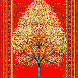 Ultra Soft Area Rug, Non Slip, Stain Resistant, Washable Area Rugs for Living Room, Bedroom, Lively Contemporary Leaf Pattern(Red)