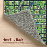 Ultra Soft Area Rug, Non Slip, Stain Resistant, Washable Area Rugs for Living Room, Bedroom, Vibrant Educational Road Map Aesthetic(Gray)