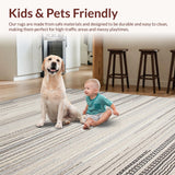 Ultra Soft Area Rug, Non Slip, Stain Resistant, Washable Area Rugs for Living Room, Bedroom, Modern Cozy Earthy Aesthetic(Gray)
