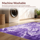 Ultra Soft Area Rug, Non Slip, Stain Resistant, Washable Area Rugs for Living Room, Bedroom, Whimsical Colorful Soft Texture(Purple)