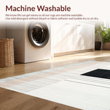 Minimalist Stripe with Alternating Narrow and Wide Black White Bands(White)