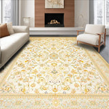 Ultra Soft Area Rug, Non Slip, Stain Resistant, Washable Area Rugs for Living Room, Bedroom, Arrel Speckled Area Beige Oushak(Ivory)