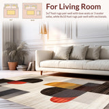 Ultra Soft Area Rug, Non Slip, Stain Resistant, Washable Area Rugs for Living Room, Bedroom, Minimalist Soft Animal Texture(Beige)