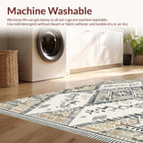 Ultra Soft Area Rug, Non Slip, Stain Resistant, Washable Area Rugs for Living Room, Bedroom, Elegant Earthy Tone Texture(Beige)