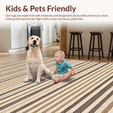 Ultra Soft Area Rug, Non Slip, Stain Resistant, Washable Area Rugs for Living Room, Bedroom, Versatile Indoor Medium Pile Meditation Rug(Beige)