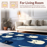 Funny Cat Theme Bathroom Accent(Blue)