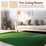 Ultra Soft Area Rug, Non Slip, Stain Resistant, Washable Area Rugs for Living Room, Bedroom, Stylish Vibrant Garden Backdrop(Green)