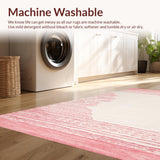 Ultra Soft Area Rug, Non Slip, Stain Resistant, Washable Area Rugs for Living Room, Bedroom, Artistic Seashell Print Bath Mat(Pink)
