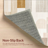 Ultra Soft Area Rug, Non Slip, Stain Resistant, Washable Area Rugs for Living Room, Bedroom, Modern Geometric Area Non Slip Runner for Hallways(Beige)