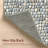 Ultra Soft Area Rug, Non Slip, Stain Resistant, Washable Area Rugs for Living Room, Bedroom, Textured Pebble Stone Area Grey Beige(Gray)