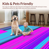 Ultra Soft Area Rug, Non Slip, Stain Resistant, Washable Area Rugs for Living Room, Bedroom, Lively Contemporary Color Splash(Pink)