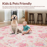 Bright Floral Medallion Accent(Pink)