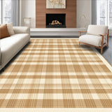 Camel Toned Checker Style Modern Low Profile(Beige)