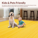 Ultra Soft Area Rug, Non Slip, Stain Resistant, Washable Area Rugs for Living Room, Bedroom, Vibrant Shaggy Textured Delight(Yellow)
