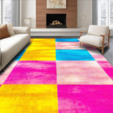 Ultra Soft Area Rug, Non Slip, Stain Resistant, Washable Area Rugs for Living Room, Bedroom, Joyful Brightly Colored Imagery(Pink)