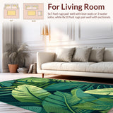 Ultra Soft Area Rug, Non Slip, Stain Resistant, Washable Area Rugs for Living Room, Bedroom, Vibrant Nature-Inspired Accent Design(Green)