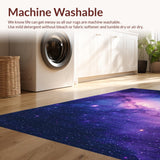 Ultra Soft Area Rug, Non Slip, Stain Resistant, Washable Area Rugs for Living Room, Bedroom, Striking Starfield Visual Experience(Purple)