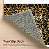 Ultra Soft Area Rug, Non Slip, Stain Resistant, Washable Area Rugs for Living Room, Bedroom, Eclectic Khaki Animal Motif(Beige)