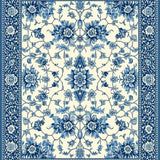 Ultra Soft Area Rug, Non Slip, Stain Resistant, Washable Area Rugs for Living Room, Bedroom, Modern Area with Unique Blue and Beige Floral for All Seasons(Beige)