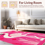 Lively Cartoon Flamingo Illustration(Pink)