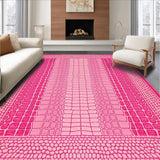 Lively Earthy Crocodile Motif(Pink)