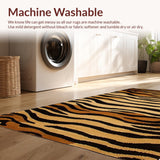 Ultra Soft Area Rug, Non Slip, Stain Resistant, Washable Area Rugs for Living Room, Bedroom, Chic Animal Patterned Aesthetic(Brown)