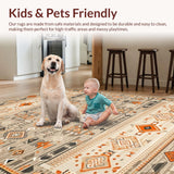 Contemporary Earth Tones Geometric Design(Beige)