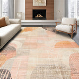Ultra Soft Area Rug, Non Slip, Stain Resistant, Washable Area Rugs for Living Room, Bedroom, Chic Animal Print Rug with Elegant Peach and Taupe Design Elements(Beige)