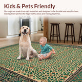 Ultra Soft Area Rug, Non Slip, Stain Resistant, Washable Area Rugs for Living Room, Bedroom, Stylish Abstract Natural Palette(Beige)