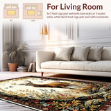 Ultra Soft Area Rug, Non Slip, Stain Resistant, Washable Area Rugs for Living Room, Bedroom, Playful Kid-Friendly Deer Design(Brown)