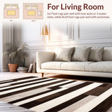 Ultra Soft Area Rug, Non Slip, Stain Resistant, Washable Area Rugs for Living Room, Bedroom, Vibrant Eclectic Animal Texture(Brown)