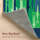 Whimsical Coastal Fishing Motif(Green)