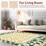 Ultra Soft Area Rug, Non Slip, Stain Resistant, Washable Area Rugs for Living Room, Bedroom, Boho Cream Area(Beige)