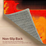 Ultra Soft Area Rug, Non Slip, Stain Resistant, Washable Area Rugs for Living Room, Bedroom, Sizzling Earthy Tones Composition(Orange)