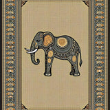Ultra Soft Area Rug, Non Slip, Stain Resistant, Washable Area Rugs for Living Room, Bedroom, Stylish Ethnic Animal Print Aesthetic(Beige)