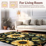 Dynamic Sunflower Graphic Element(Black)