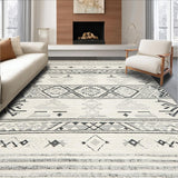 Ultra Soft Area Rug, Non Slip, Stain Resistant, Washable Area Rugs for Living Room, Bedroom, Sophisticated Minimalist Pattern Play(Beige)
